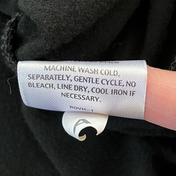 EILEEN FISHER Cowl Neck Jersey Stretch Long Sleeve Dress Medium Minimalist - Picture 9 of 12